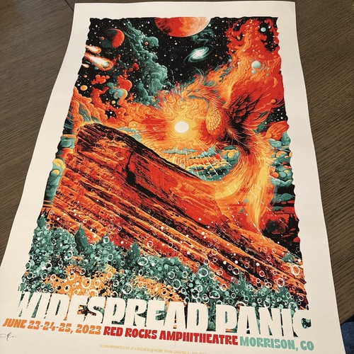 WIDESPREAD PANIC Red Rocks Colorado June 2023 Poster By JT Lucchesi # /700