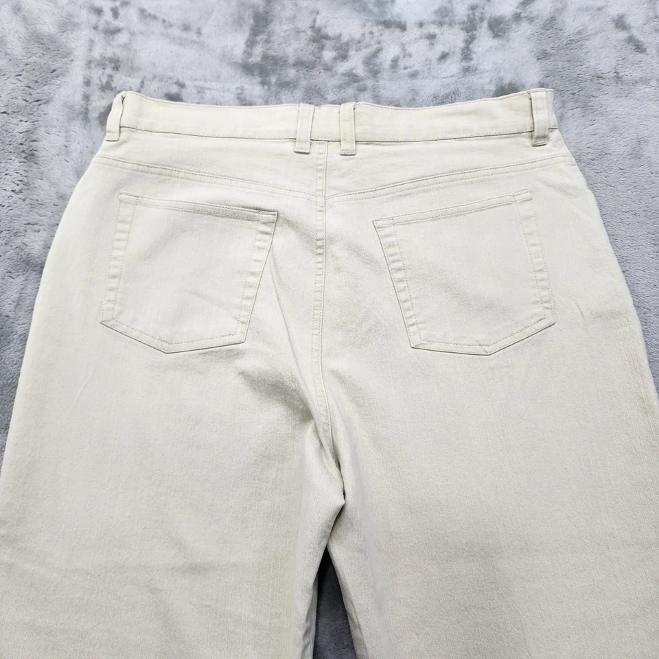 Vintage Gloria Vanderbilt Jeans Womens 12 Beige High Rise Slim Leg Crop Capri - Image 4 of 4