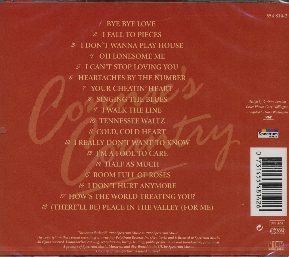 Connie Francis - Connie's Country (CD) - Classic Country Artists - Bild 2 von 2