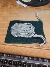 2000 WILDLIFE FOREVER BELT BUCKLE MALLARD DUCKS 254 GREAT DETAIL, w Storage Bag