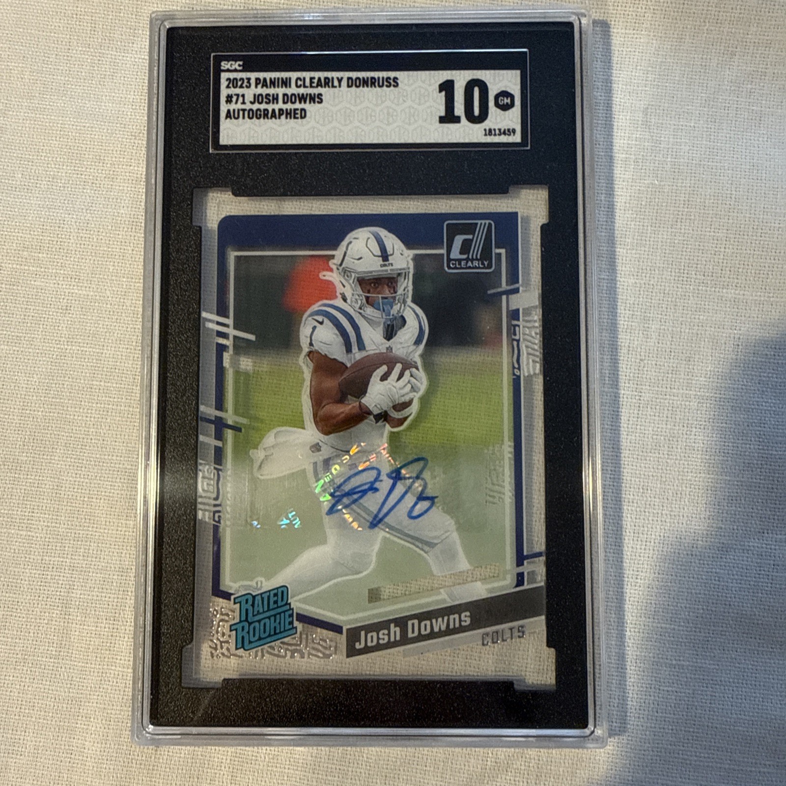 Josh Downs Panini Clearly Donruss #71 Autograph