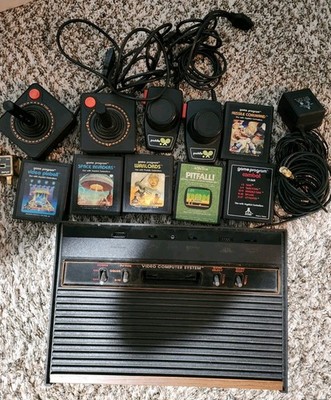 Atari 2600 Tested/Working Bundle W/Six Games Original Cords/Controller.