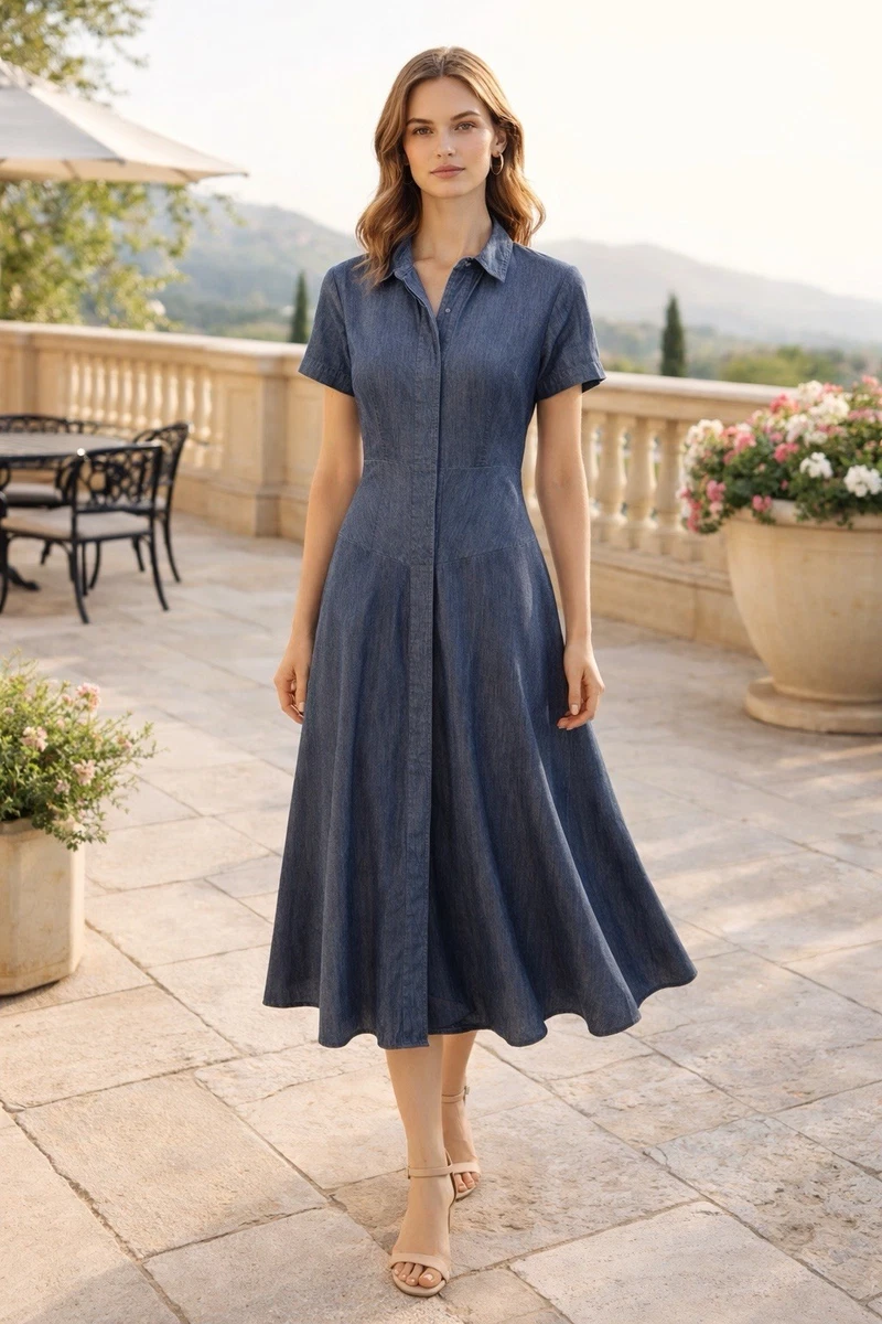 Collared Short Sleeve Dresses for Women for sale | eBay