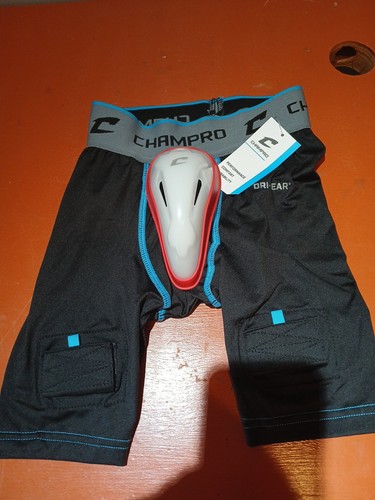Champro Youth sz M Crease Compression Jock Short Cup Black NWT New with Tags UM - 第 6/7 張圖片