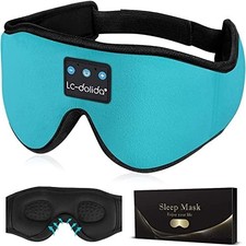 Sleep Mask with Thin Headphones for Side Sleepers