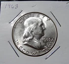1963 P Franklin US Silver Half Dollar Coin