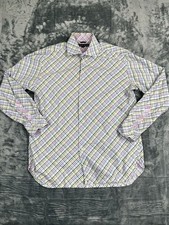 Tommy Hilfiger Multi-Color Plaid Button Down Dress Shirt M