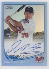 2013 Topps Chrome Blue Refractor Rookie 10/199 Oswaldo Arcia #186 Auto 04zq