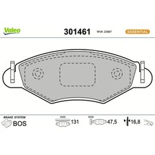 Valeo 301461 Bremsbelagsatz für PEUGEOT 206 2A C 2L 2M 2E K Bremse
