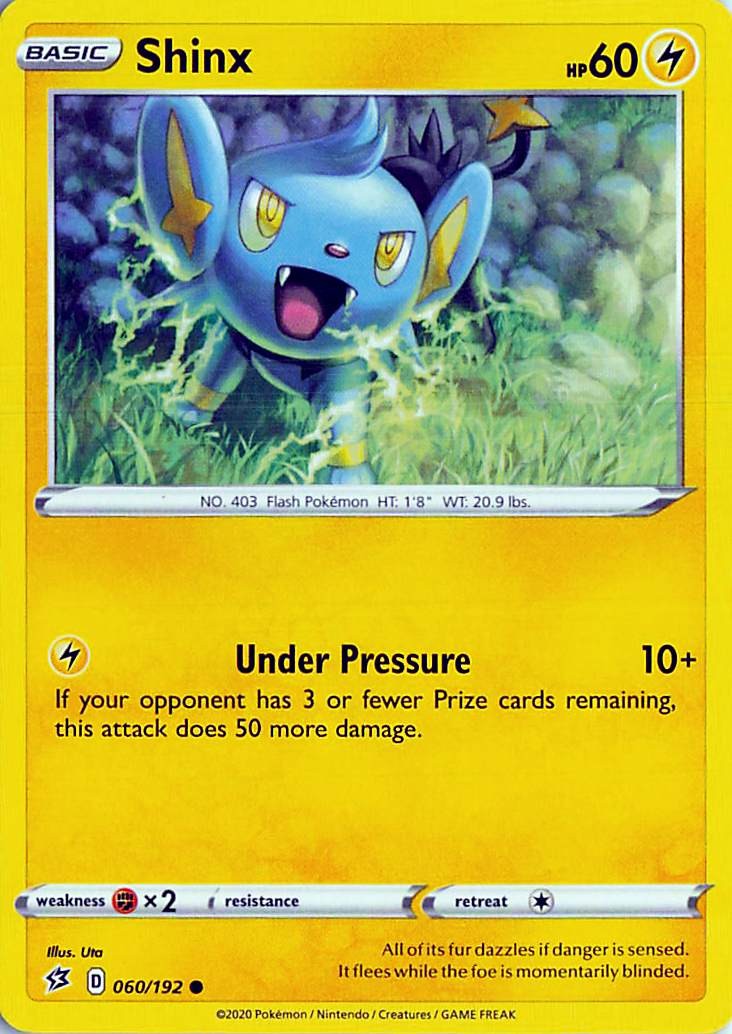 Shinx 060/192 Common Rebel Clash Pokemon Near Mint