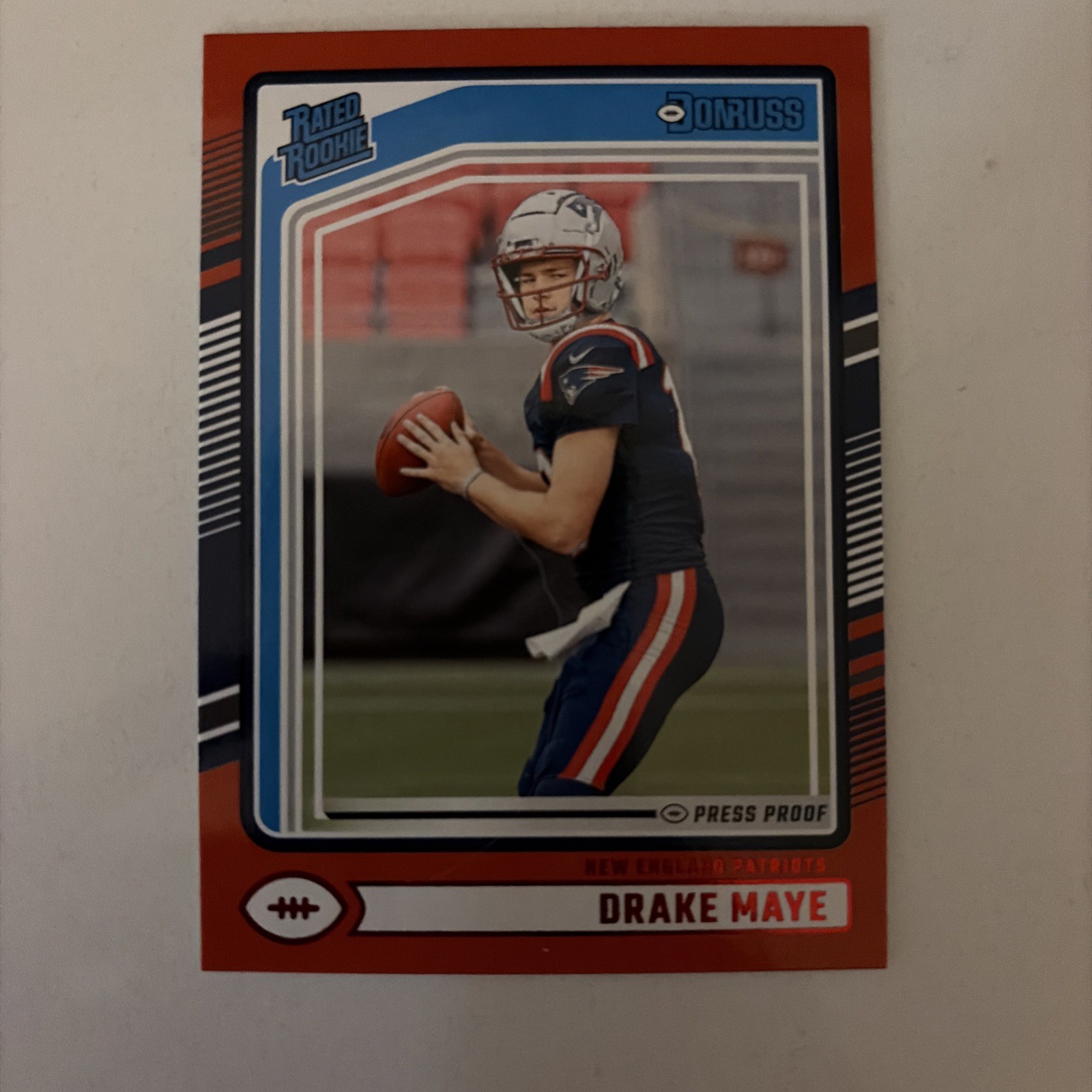 2024 Panini Donruss - Rated Rookie Drake Maye #379 Press Proof Red (RC)