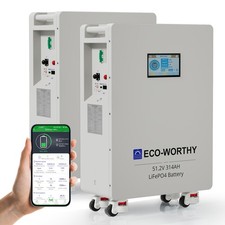 ECO-WORTHY 32kWh Batteriespeicher Solar Speicher 2x16kWh Akku 48V 314AH …