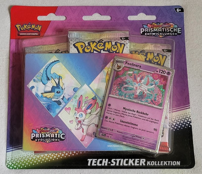 Pokemon 3er Pack ''Prismatic Evolutions Tech-Sticker'' deutsch