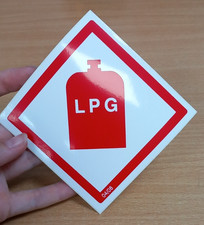 LPG Sticker - Gas Locker Box - Warning - Campervan Caravan Motorhome 140x140mm