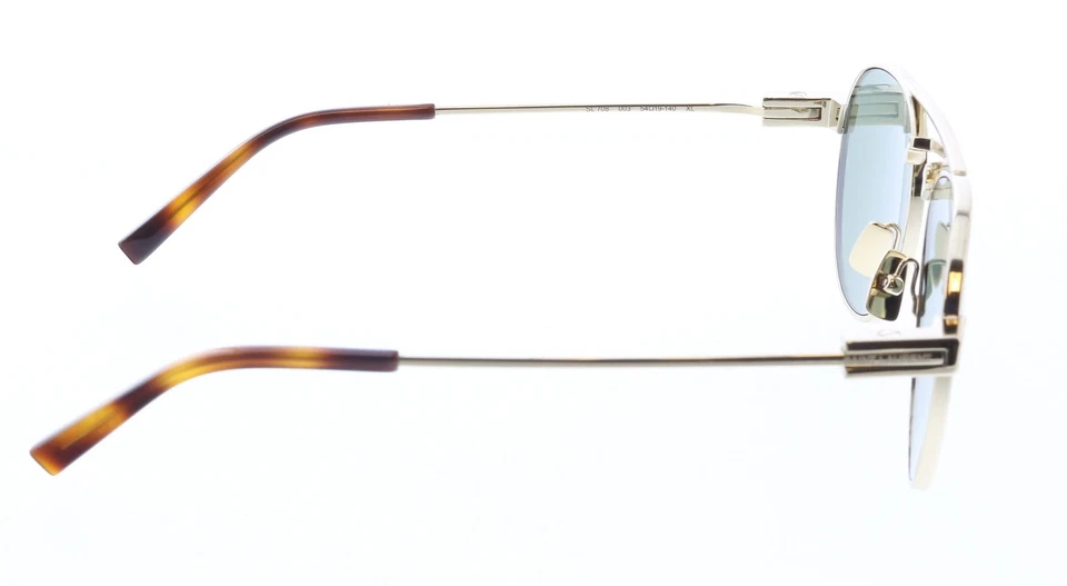 Gafas de sol Saint Laurent SL 708 003 para hombre marco de metal dorado con lentes verdes Foto 4 de 4