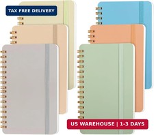 Azureal 6 PCS Small Spiral Notebook 4x6, Notebooks for Note Taking, Colorful Sch