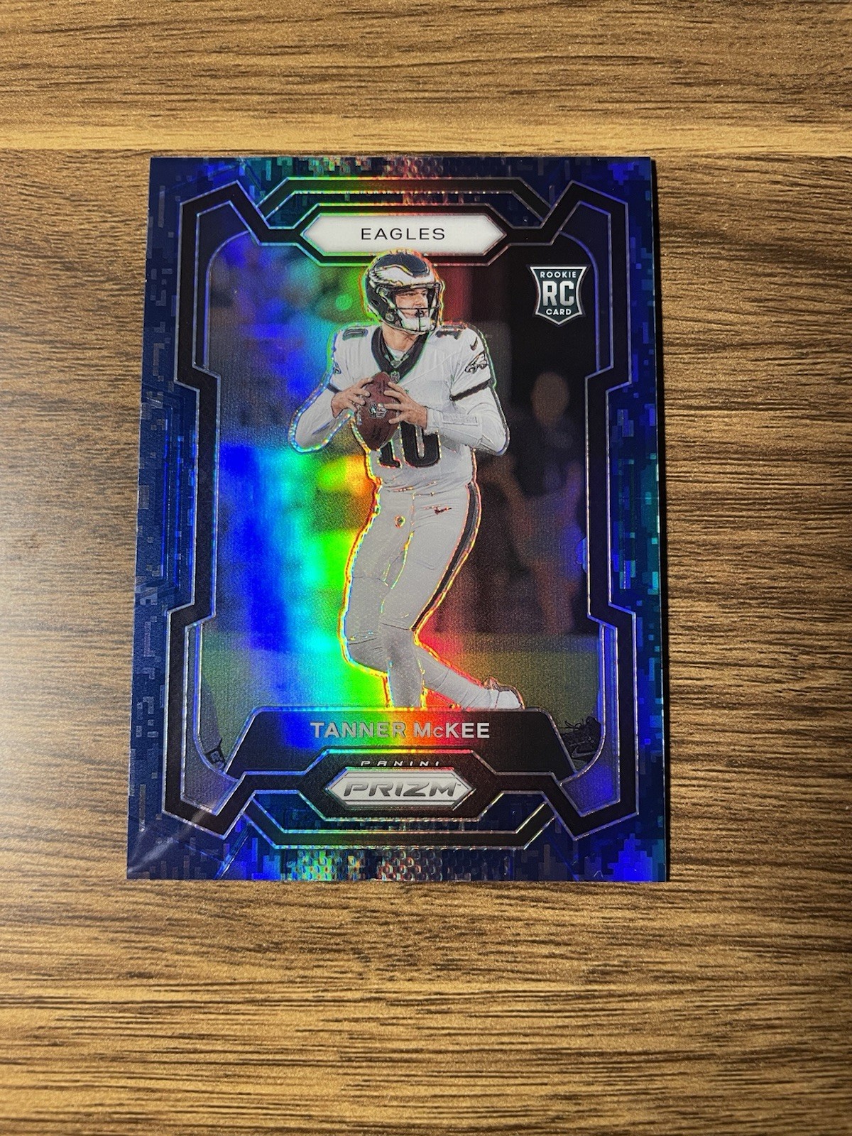 2023 Panini Prizm Rookies Tanner McKee #383 Navy Camo Prizm /25 (RC)
