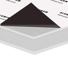 2PCS 6061 Aluminum Sheet Metal, 12" x 16" x 1/8" Thickness 12x16", Silver