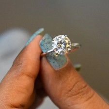 IGI Certified Lab Grown Diamond Engagement Ring 3.50 Ct Round Cut 950 Platinum