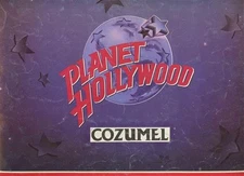 Planet Hollywood Restaurant Menu and Placemat Cozumel Mexico 1997 