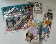 Lot of 3 - Disney TSUM TSUM Stationary Assortment Pencil, Erasers, Notepads