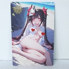 Sparkle Beach Shirt Premium Waifu Card Anime Girl Wall Art Oversized Board A5