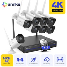 8MP Wireless CCTV System 16CH NVR Video Surveillance Kit Two Way Audio 4K
