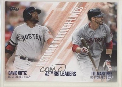 2019 Topps Historic Through Lines JD Martinez David Ortiz #HTL-48 HOF 04ek