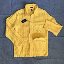 Drake’s London Men’s 40 Linen Chore Coat Seatown Beach Club NWT $650 New Classic