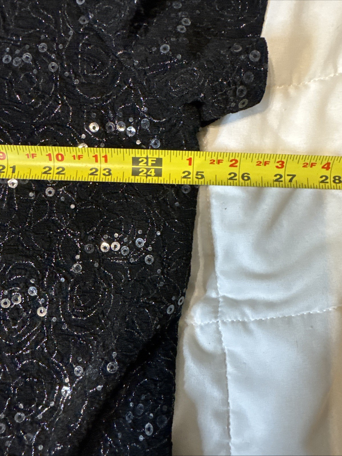 White Stag Shirt Top T-Shirt Women 3X (22W-24W) Sequin Black Floral