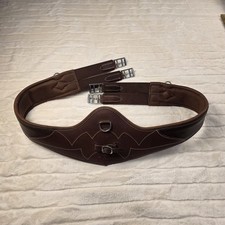 Voltaire Long Anatomic Girth 155-62 Chestnut Leather Dressage New Condition
