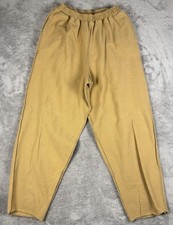 Vintage 80s MICHELE LAMY Tan Camel Cotton Pique Trousers Archive Size 1