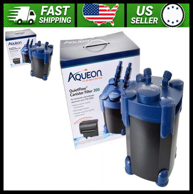 Aqueon QuietFlow Canister Aquarium Filter, 300 GPH