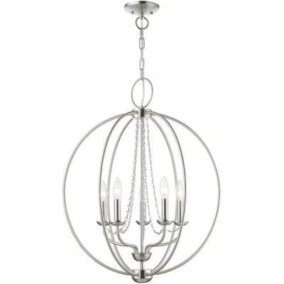 Livex Lighting 40915-91 Arabella Chandelier Brushed Nickel