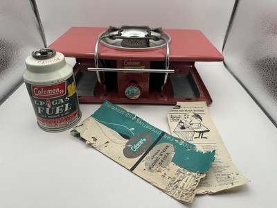 Vintage Coleman 5402A  Picnic Stove W/Box/1 LP Can-Working Tested Nice Outdoors 