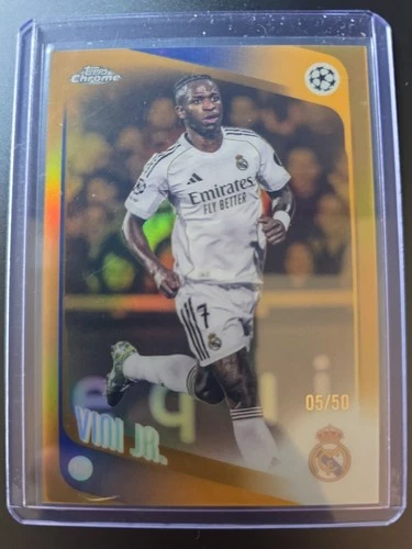 2025-26 Topps Uefa Club Competitions - Vinicius Junior #115 Gold Foil 5/50