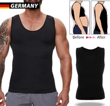 Men Tummy Control Body Shaper Slimming Compression T-Shirt Shapewear Vest NEW
