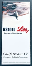 Lilly Gulfstream IV N310EL Safety Card - 2012
