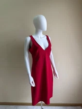 Versace Jeans Couture Womens Red Sleeveless Midi Dress Size 46