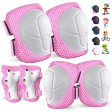 Kids/Youth Protective Gear Set - Adjustable Knee Pads S 3-8 Years pink Premium