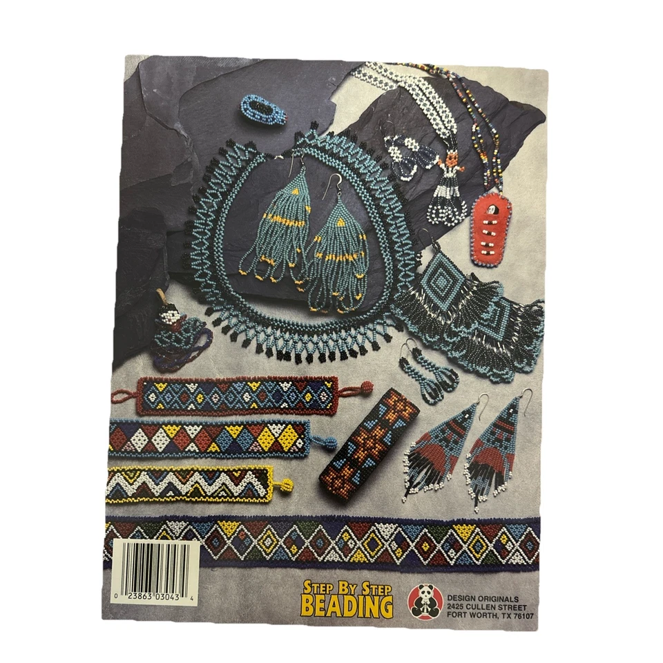 Vtg Rare Design Originals STEP BY STEP BEADING Pattern 1994 Bk #3043 - Image 2 of 2
