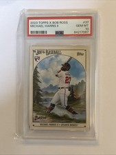 PSA 10 RC! 2023 Topps X Bob Ross Michael Harris II Rookie Card Rare