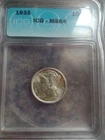 1935 Liberty/ MERCURY DIME ICG MS64. Nice Coin. Sharp!