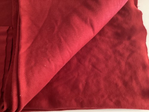 Cranberry Colored Sweatshirt Fleece Sewing Fabric + Ribbed Knit - 2 Yds x 60" W - Picture 6 of 7