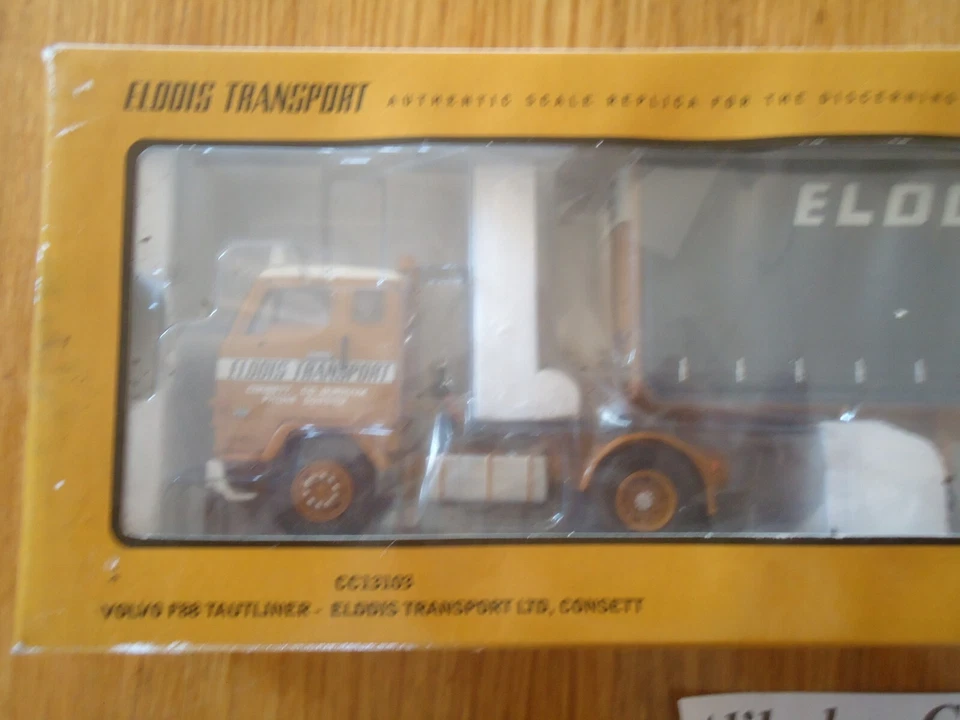 Camion Corgi Volvo F88 Tautliner Elodis Trasporto Scatola 1:50 1/50e Metal Toy - Immagine 2 di 4