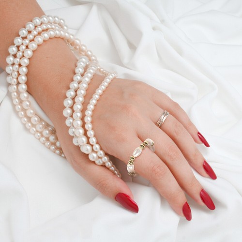 2 Pcs 戒 Barque Pearl Rings Jewelry for Women Lovers Decorative Finger - Picture 8 of 11