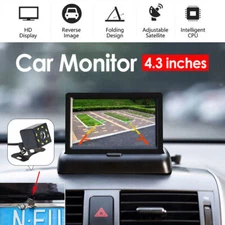 Car Rear View Backup Camera Reverse HD Parking Night Vision and 4.3" Monitor Kit
