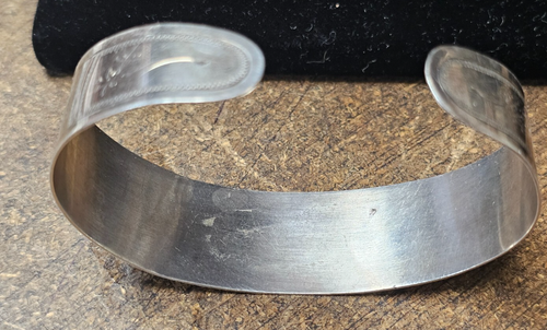 brazalete vintage mexicano plata grabado 17G coleccionable - Imagen 6 de 7