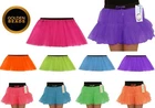 WOMENS LADIES GIRLS HEN ADULT PLUS NEON TUTU SKIRT WITH TWO & THREE LAYERS 5 COL