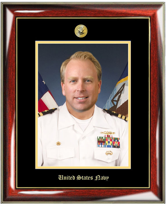 ビンテージ　フォト　写真　40s US NAVY フレーム付き US Navy Photo Frame 8x10 Picture Embossed Frame Plaque Military